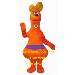 orange mascot costume high quality long hair plush halloween monster theme anime costumes mascotte fancy 2749 Mascot Costumes