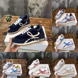 loeweshoes sneakers Flow Runner Sneakers Designer Mens Womens Lowees Casual Shoes Retro Nylon Suede Lace Up Sneaker Luxury Lowees Shoes Size35-45
