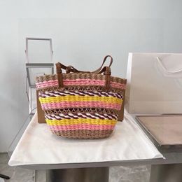 Beach Bags Large capacity shopping bag Anagram embroidery handbag the tote bag straw bag fashion handbag women bag Classic handmade woven bag body handbag