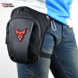 Men Fanny Pack Leg Bag Rider Motorcycle Reflective Shoulder Cross Body Waterproof Oxford Male Hip Bum Belt Thigh Drop Waist Bag 240515