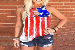 Women039s Tanks Camis Womens Summer Tank American Flag Print Sleeveless Top Casual Shirts Independence Day Pullover Tees Wome5141084