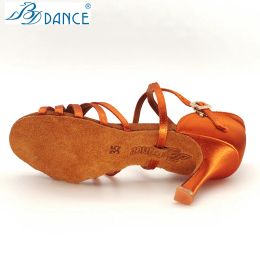 BD Latin Dance Shoes Authentic Female Soft-Soled Dancing Professional National Standard Bdsalsa 216 Ballroom Free Bag Bddance