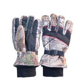 Outdoor Shooting Training Camo Warm Tactical Gloves Winter Thick Thermal Hunting Fishing Riding Climbing Full Finger Mittens