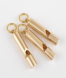 Handmade Vintage Pure Brass Whistle Party Gift Camping Outdoor Water Sport Rescue Survival Brass whistle CT01145707882