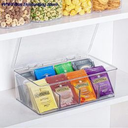 Storage Bottles Household Tea Bag Makeup Organizer Candy Box Office Milk Compartment Stackable Acrylic Multifunctional