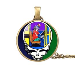 Women grateful dead 21colors dark science fiction fantasy viking hero movie film charaters Glass Cabochon Multilayer Leather necklace High Quality Bangles