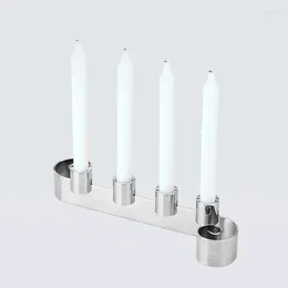 Candle Holders European Stainless Steel Candlestick Romantic Dinner Table Candlelight For Home Wedding Party Decoration