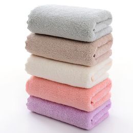 Coral Velvet Towel Plain Color Comfortable for Washing Face Soft and Absorbent for Wiping Practical Gift for Household Use