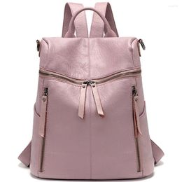 Backpack Style Sheepskin Leather Backpacks For Women Bag Female Luxury Designer Shoulder Bags Ladies Waterproof Girls Handbag 2024