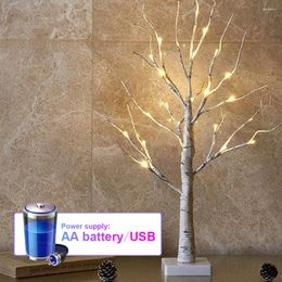 Table Lamps Glowing Branch Light Warm Decorative Birch Tree Lamp 24LED Landscape For Christmas Party Decoration