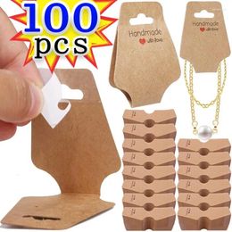 Jewellery Pouches Necklace Price Tag Headwear Packaging Label Folding Kraft Paper Display Cards Hanging Ornaments Wrapping Accessories