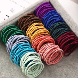 Hair Accessories 100 pieces/batch 3cm girls elastic hair band rubber band scratch headband ponytail clip hair protector for childrens hair accessories d240520