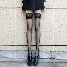 Women Socks Factory Lace Knee Women's Thin Transparent Long Sexy Cute Japanese Style Jk Thigh Stockings