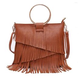 Shoulder Bags Female Bag 2024 Fashion Irregular Tassel Trend Music Festival Iron Handbag Single Diagonal