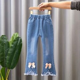 Kids Jeans 2024 New Spring Clothes Flared Baby Girl Casual for 3-10 Yrs Girls Cowboy Pants Trousers