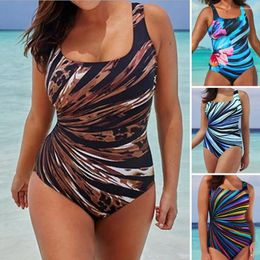 Women's Swimwear Women Monokini One Piece Sexy Colourful Print Backless Stretchy Quick Dry Summer Female Swimsuit Beach Wear Push Up Bathing