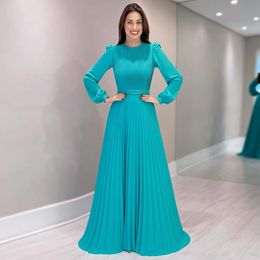 Modest Pleated Mother Of The Bride Dresses With Long Sleeves A Line Wedding Guest Dress Floor Length Plus Size Chiffon Evening Gowns