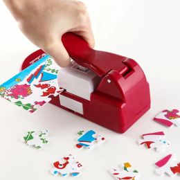 New Creative Jigsaw Puzzle Maker Machine Embossing Flower Punch Children's Educational Toys DIY Handmade Materials 1PC