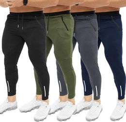 Mens Gym Slim Fit Trousers Tracksuit Bottoms Skinny Joggers Sweat Track Pants4432396