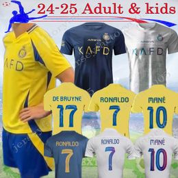 24 25 Al Nassr FC soccer Jerseys 2024 Home mane De Bruyne Gonzalo Martinez Talisca Ghislain Vincent Aboubakar men kids kit Football shiirt