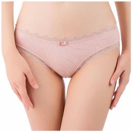 Women's Panties For Women Sexy Lingerie Ladies Soft Breathable Solid Colour Lace Edge Fashion Underwear Stretch