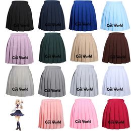 XS-3XL 17 Colours Girls Japanese Summer High Waist Pleated Skirts For JK School Uniform Students Cloths 240513