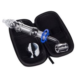 BAOLU NC008 Hookah Bubbler Glass Pipes 10mm 14mm Titanium Quartz Nail Clip Wax Tool Silicon Jar Zipper Case Dab Rig Bongs Smoking Pipe