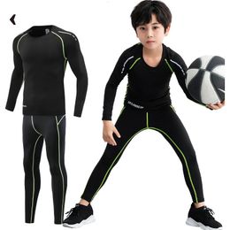 Kids Compression Tights Quick Dry Mens Running T-Shirt Gym Fitness Sports Tight Men Exercise Training Compression Tights 857311 240516