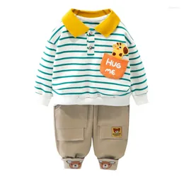 Clothing Sets Spring Autumn Baby Boy Clothes Girls Children Striped T-Shirt Pants 2Pcs/Set Toddler Casual Costume Kids Sportswear