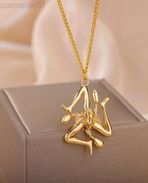 Italy Sicily Cities Flag Necklace For Women Stainless Steel Gold Color Italian Pendants Vintage Aesthetic Jewelry Couple Gift L2203922943
