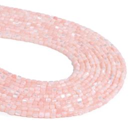 Pink Natural Sea Shell Beads Cylindrical Mother of Pearl Shell Spaced Beads For DIY Jewelry Making Bracelets Necklaces Earrings
