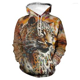 Men's Hoodies Punk Animal Leopard 3D Print For Men Fashion Cheetah Graphic Sweatshirts Casual Streetwear Women Hoodie Y2k Ropa Hombre