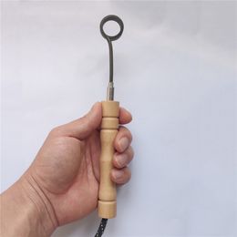 Beech Wood Enail Heating Coil Handle with 20mm Outer Diameter 120mm Length 8/9mm Hole Diameter