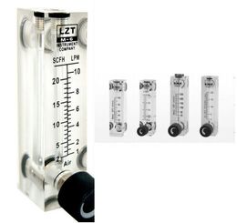 PMMA Gas Flowmeter Air Flow Metre 1/4" BSP Female Square Panel Type Rotameter LZT-6T 5-50 6-60 10-100 3-15 3-30 5-25 0.1-0.8LPM