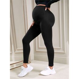 High Waist pregnancy Leggings Skinny Maternity clothes for pregnant women Belly Support Knitted Leggins Body Shaper Trousers L2405