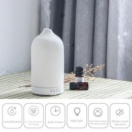 Ceramic Aroma Diffuser Automatic Small Humidifier el Air Fresh Essential Oil Timing Colorful Lights Diffuser 240520