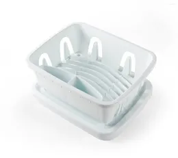 Kitchen Storage Mini Dish Drainer & Tray White (Eng/Fr) Organiser Accessories