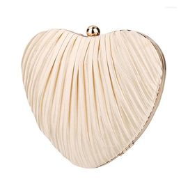 Bag Heart Shaped Love Dinner Chain Cheongsam Evening Dress Banquet Bridesmaids Celebrities Hand Handbag