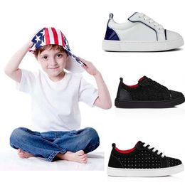 2024S Casual shoes Kid shoe multi funnyto leather low top sneaker girls & teens platform orlato lace up sports skate white leathers size 25-35EU