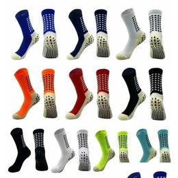Party Favour Anti Slip Mens Male Socks Soccer Sports Running Long Stockings Meias Unisex Casual Football Good Quality Drop Delivery H Dhtrd