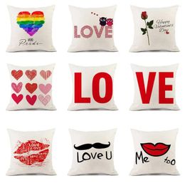 Pillow Lovely Heart Cartoon Cute Cover Linen Chair Sofa Bed Car Room Home Dec Wholesale MF344