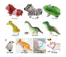 50 pcsLot Aluminum Foil Helium Walking Animal Pet Balloons Automatic Sealing Kid Toy Gift Birthday Children Day Decoration Part5041296