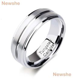 Band Rings She Tungsten Carbide For Men Groove Ring 8Mm Mens Wedding Charm Jewellery Gift Size 8-13 Trx061 231218 Drop Delivery Dhczd