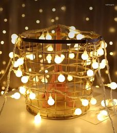 Strings EU/US Plug 10M LED Light String Fairy Bubble Ball Festive Garland Indoor Christmas Wedding Outdoor Garden Decor