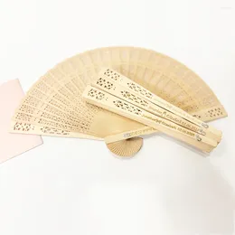Party Favour 20Pcs Personalised Engraved Wood Folding Hand Fan Wedding Personality Fans Birthday Custom Baby Decor Gifts For Guest