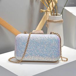 Shoulder Bags 2024 Product Small Bag Girl Korean Fashion Trendy Easy To Wear One-shoulder Diagonal Chain Dinner Clutch