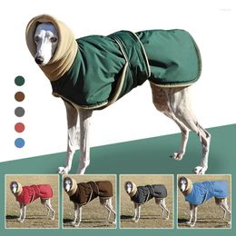 Dog Apparel Greyhound Wolfhound Shepherd Whippet Jacket Winter Thick Warm Velvet Pet Clothes Waterproof For Medium Large Coat