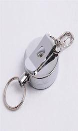 Keychains Resilience Steel Wire Rope Elastic Keychain Recoil Sporty Retractable Alarm Key Ring Anti Lost Yoyo Ski Pass ID CardKeyc6905550
