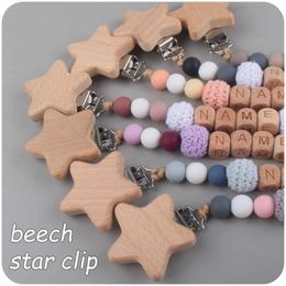 Pacifier Holders Clips# Personalized name of baby pacifier clip DIY chain celebrity wooden silicone teeth dummy braces toys do bisphenol A d240521