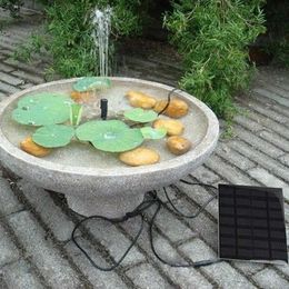 Other Garden Tools 7V 1.2W Solar Fountain Pump Aquarium Solar Power Water Pump with 6 Nozzles Garden Pool Water Fountain Bird Bath Outdoor Tools S521244